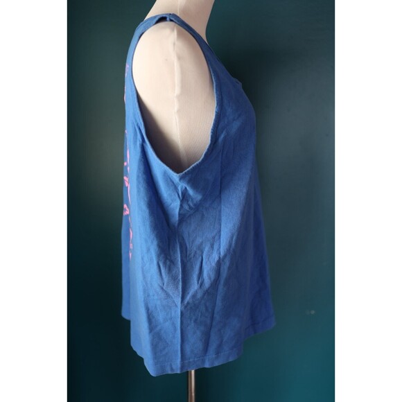 Vintage Tank Top Neon Surfer 90s Sand Volleyball Tournament Muscle Men's L - Picture 9 of 12